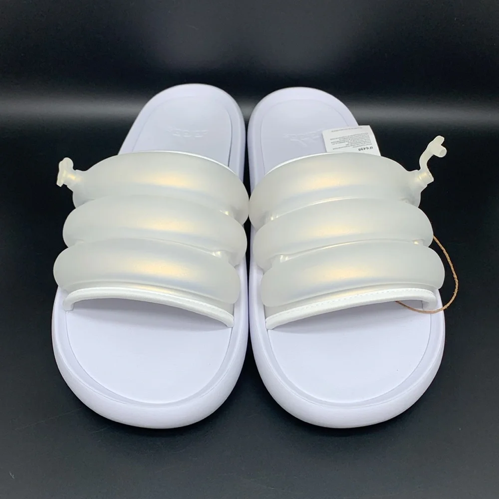 Adidas Adilette Zplaash White Slides Men's Sz 12 Women's Sz 13 NWT‎